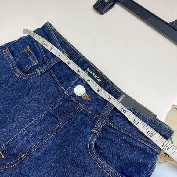Frank and Oak Stevie Jeans Dark Blue Size 23 NEW - Picture 8 of 12